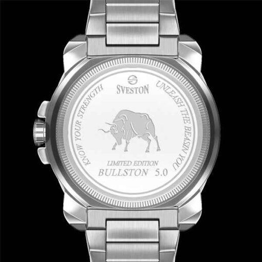 Sveston Bullston Sliver Grey Watch Back Side