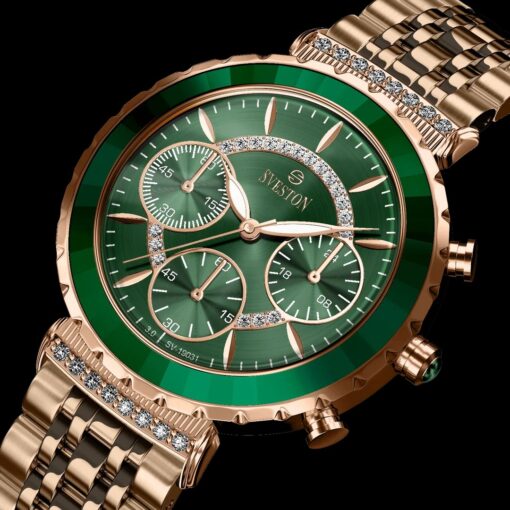 Sveston Schuyler Green Stone Watch for Girls