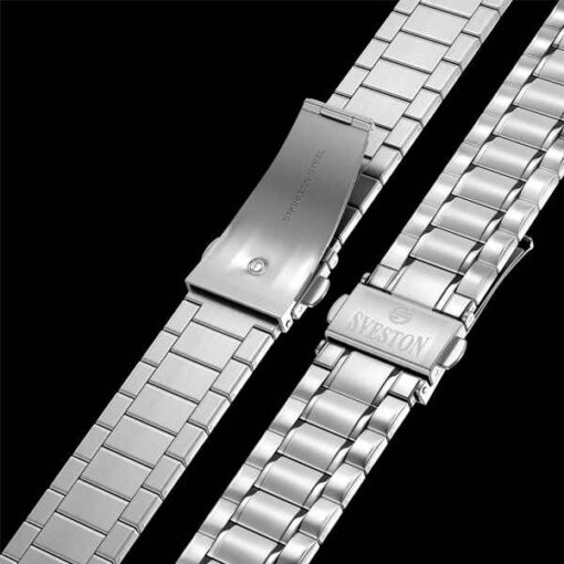 Sveston Solano Sliver Black Watch Strap