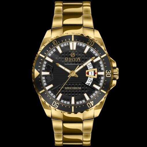 Sveston Spectrum Golden Black Watch Gifts for Him