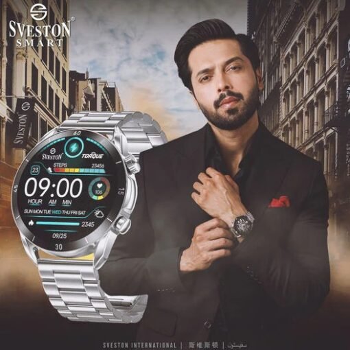 Sveston Torque Chain Black Smart Watch for Man