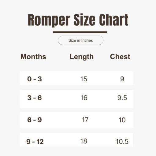 Romper Size Chart